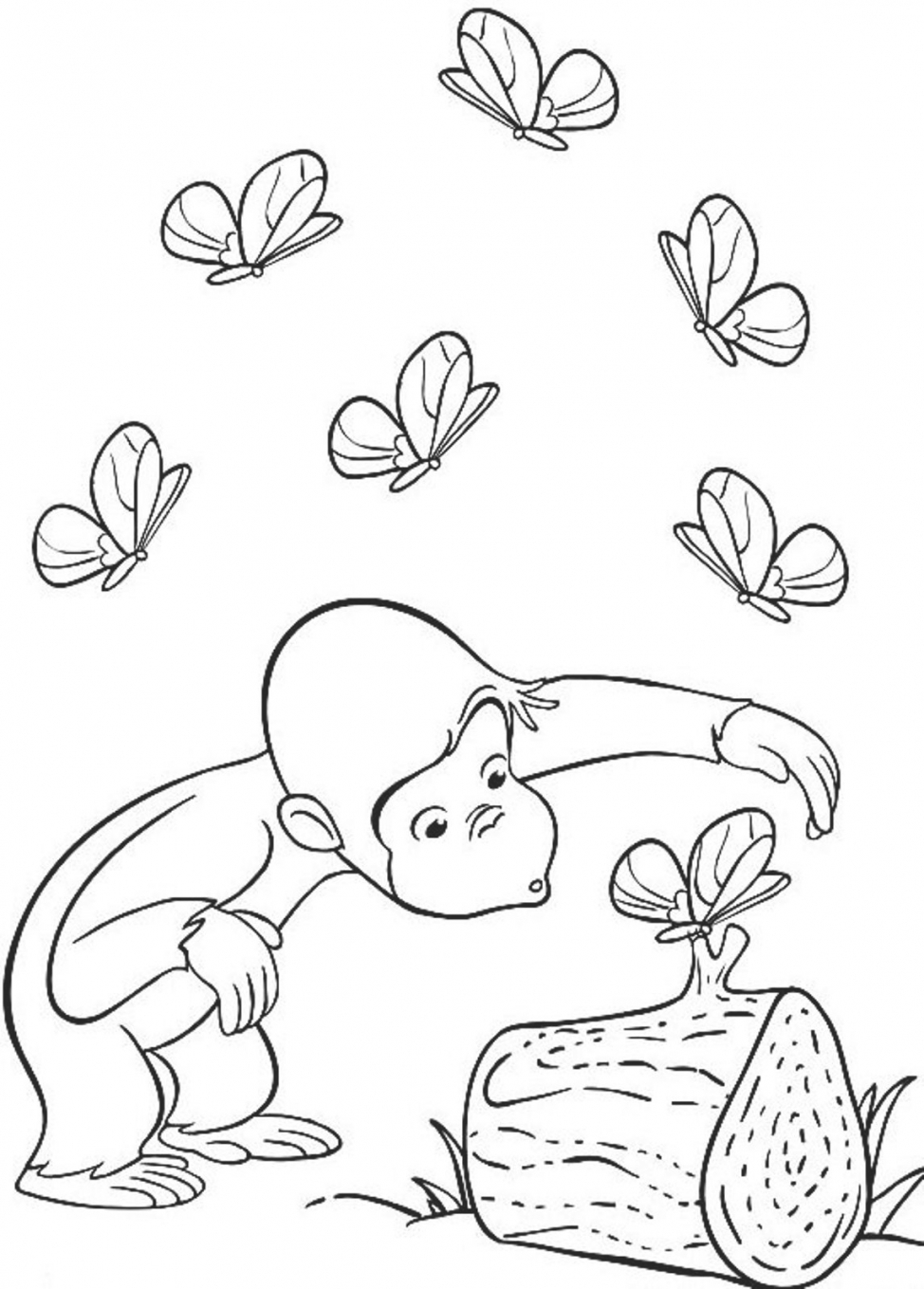 Christmas Curious George Coloring Pages Within 974x1359 Christmas Curious George Coloring Pages Within