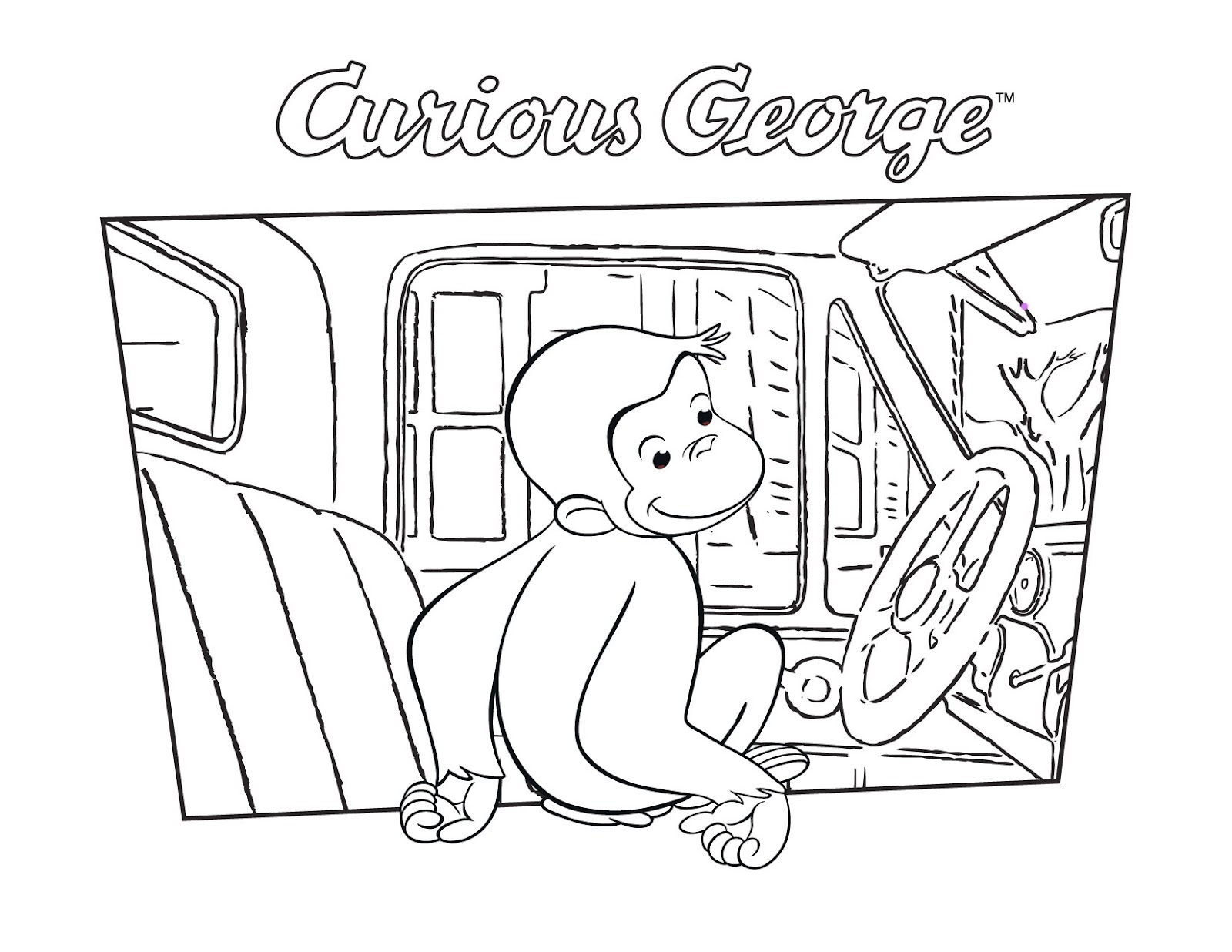 Curious George Coloring Pages