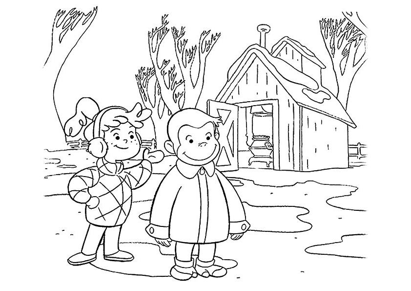 842x595 15 Free Printable Curious George Coloring Pages