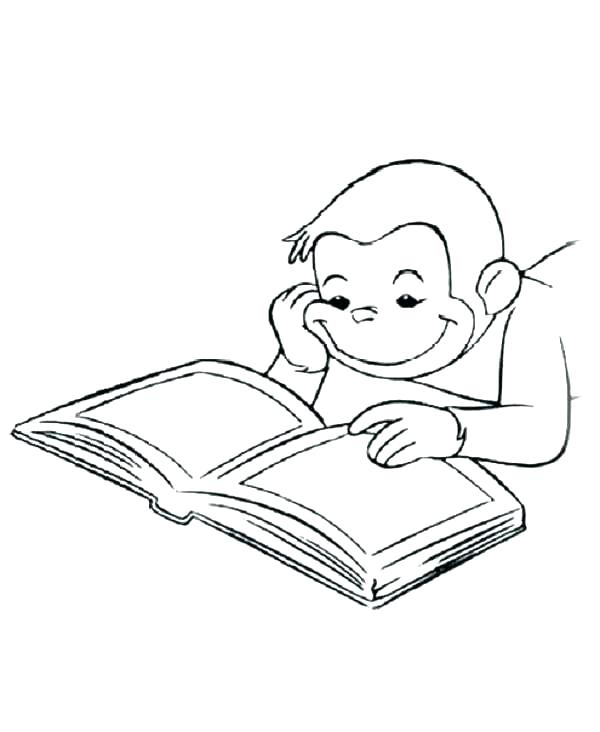 Curious George Coloring Pages Entertaining Curious Coloring Page 600x732 Curious George Coloring Pages Entertaining Curious Coloring Page