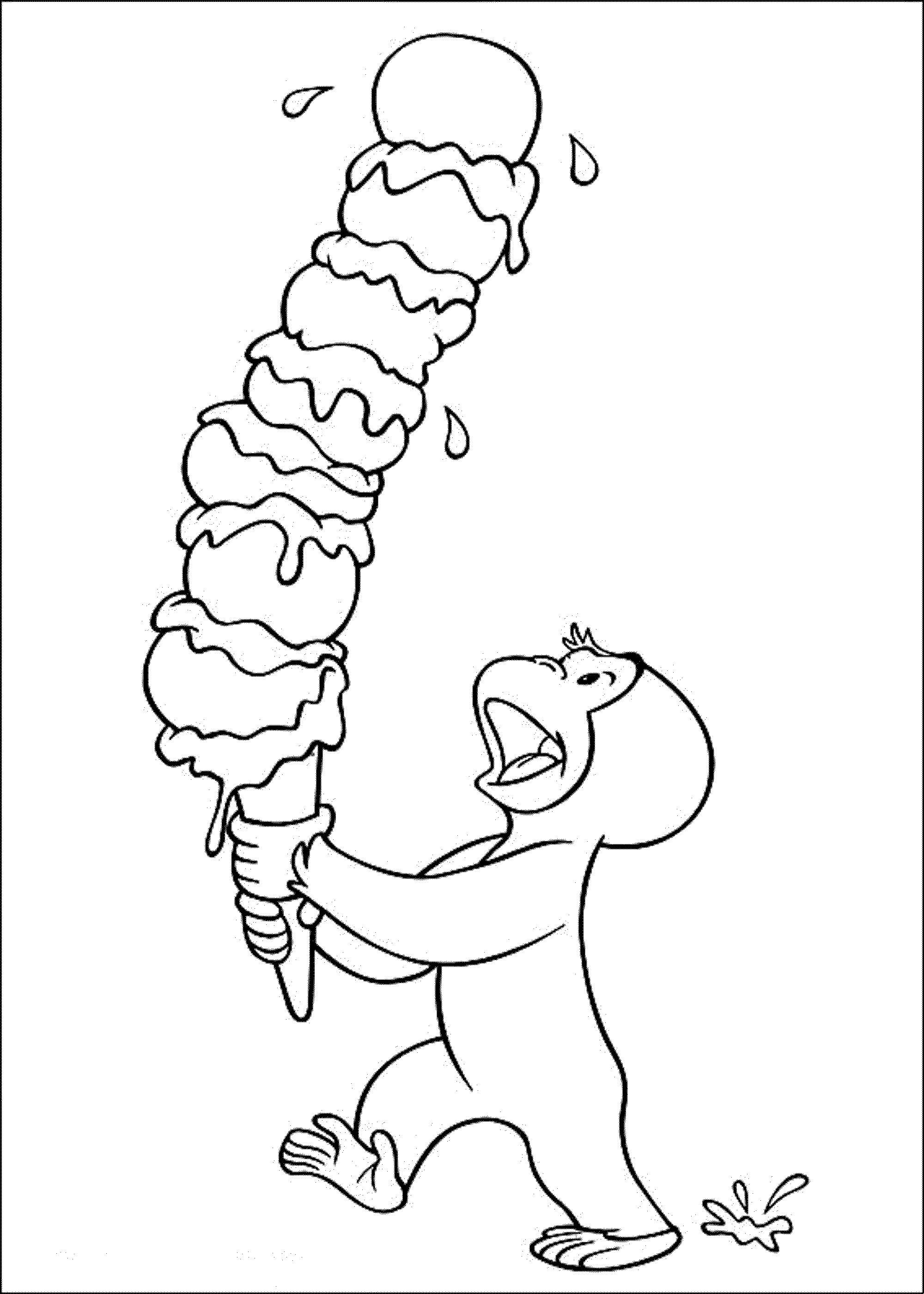 Curious George Color Pages 2 Coloring Page 2000x2801 Curious George Color Pages 2 Coloring Page