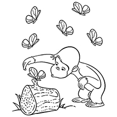 Curious George Face Coloring Pages