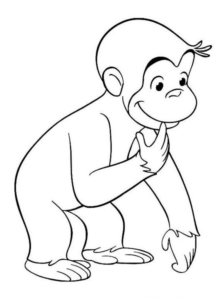 728x1022 Curious George Coloring Pages