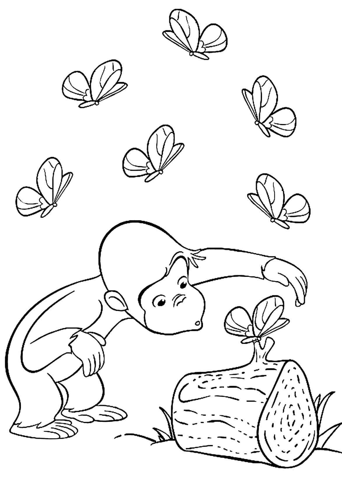 1172x1642 Curious George With Ted Coloring Pages For Kids Lovely Curious
