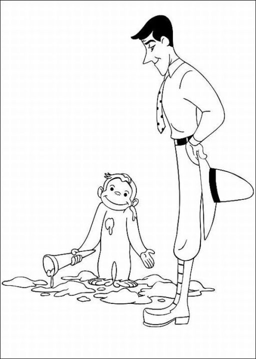 512x717 Free Curious George Coloring Pages For Kids