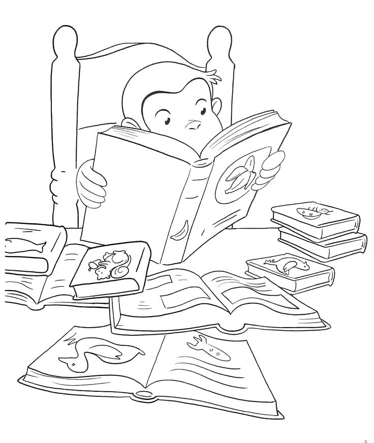 Curious George Coloring Book Curious Color Pages Curious Coloring 736x872 Curious George Coloring Book Curious Color Pages Curious Coloring