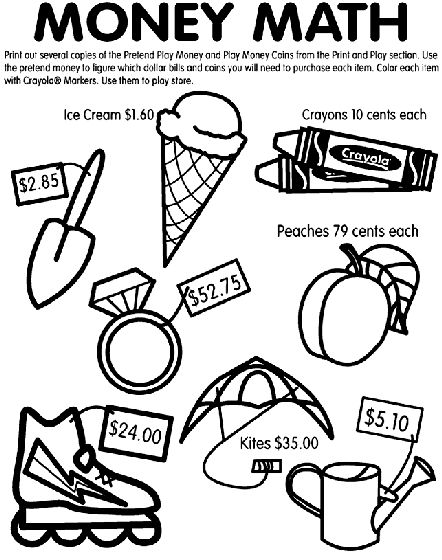 Currency Coloring Pages