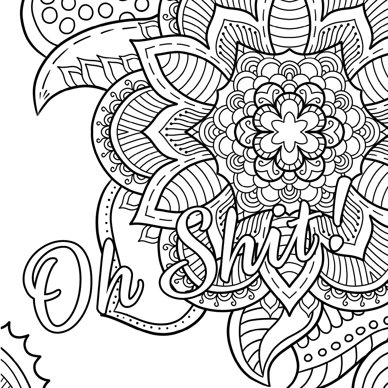 Interior Cursing Therapy And Swear Word Coloring Pages Free 1275x1275 Interior Cursing Therapy And Swear Word Coloring Pages Free