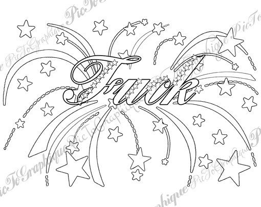 Cursing Coloring Pages