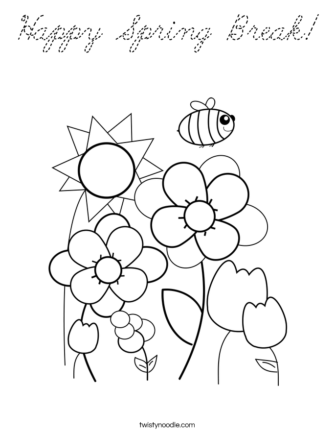 Cursive Coloring Pages