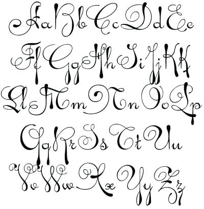 400x411 Fancy Cursive Letters Fancy Cursive Letter L Coloring Pages Fancy