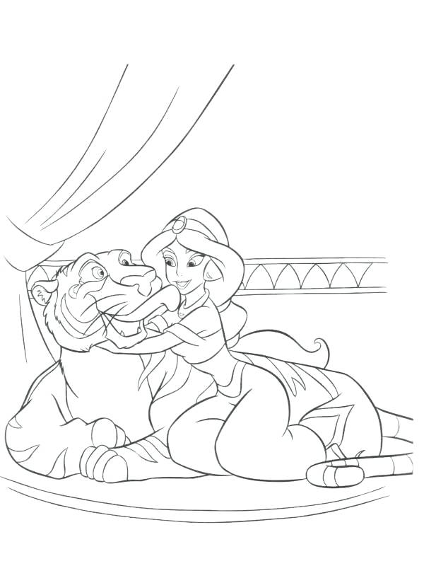 Princess Jasmine Coloring Pages Princess Jasmine Open The Curtain 600x800 Princess Jasmine Coloring Pages Princess Jasmine Open The Curtain