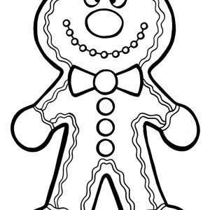 300x300 Christmas, Mr Gingerbread Men On Christmas Custom Coloring Page