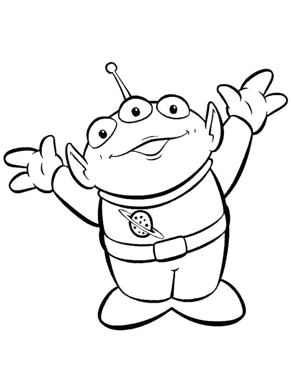 600x770 Alien From Toy Story Coloring Page Alien From Toy Story Coloring