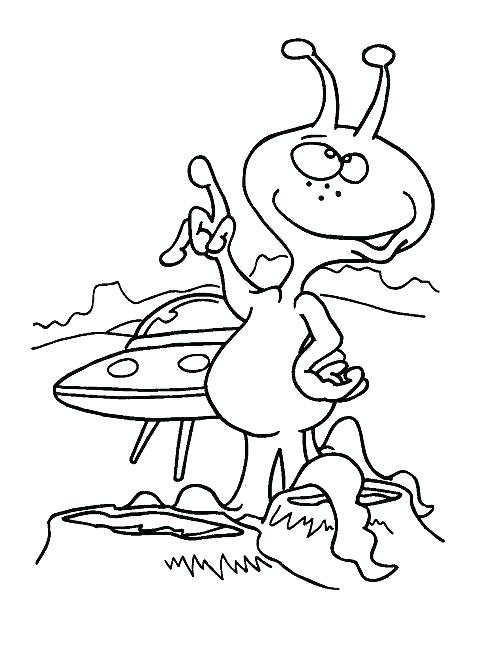 500x651 Predator Coloring Pages Alien Coloring Page Cute Alien Coloring
