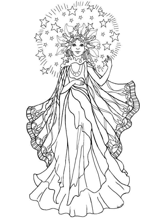 Cute Angel Coloring Pages
