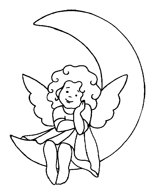 640x794 Angel Coloring Pages Download