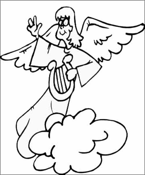 500x600 Angel Coloring Pages For All Kids Creative.
