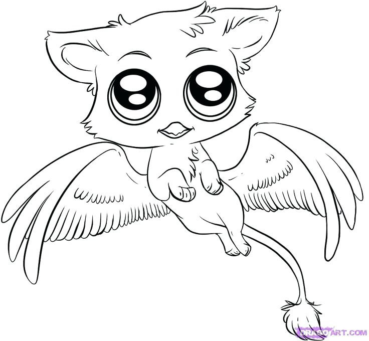 Anime Animal Coloring Pages Awesome Cute Little Baby Animal 736x680 Anime Animal Coloring Pages Awesome Cute Little Baby Animal