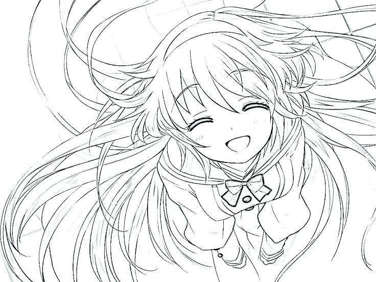 736x552 This Is Anime Girl Coloring Page Images Cute Girl By On Cute Anime