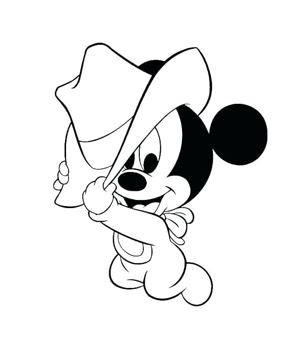 600x686 Mickey Mouse Face Coloring Pages Cute Baby Coloring Pages Best