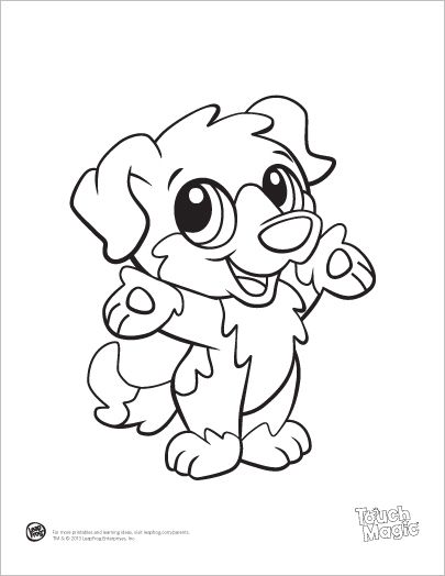 Learning Friends Dog Baby Animal Coloring Printable From Leapfrog 405x524 Learning Friends Dog Baby Animal Coloring Printable From Leapfrog