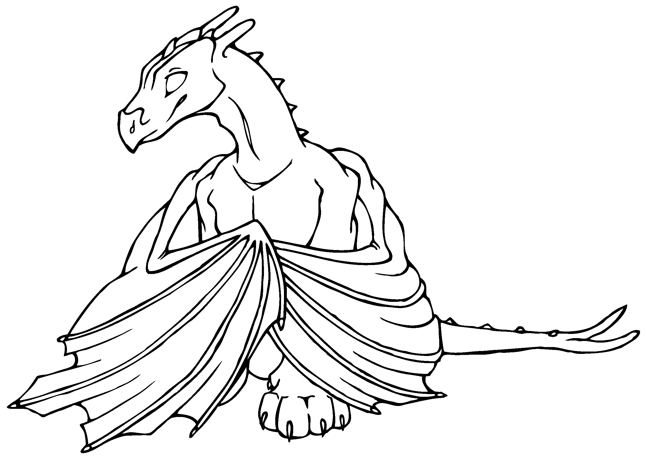 2451x1742 Challenge Baby Dragon Coloring Pages Free Printable