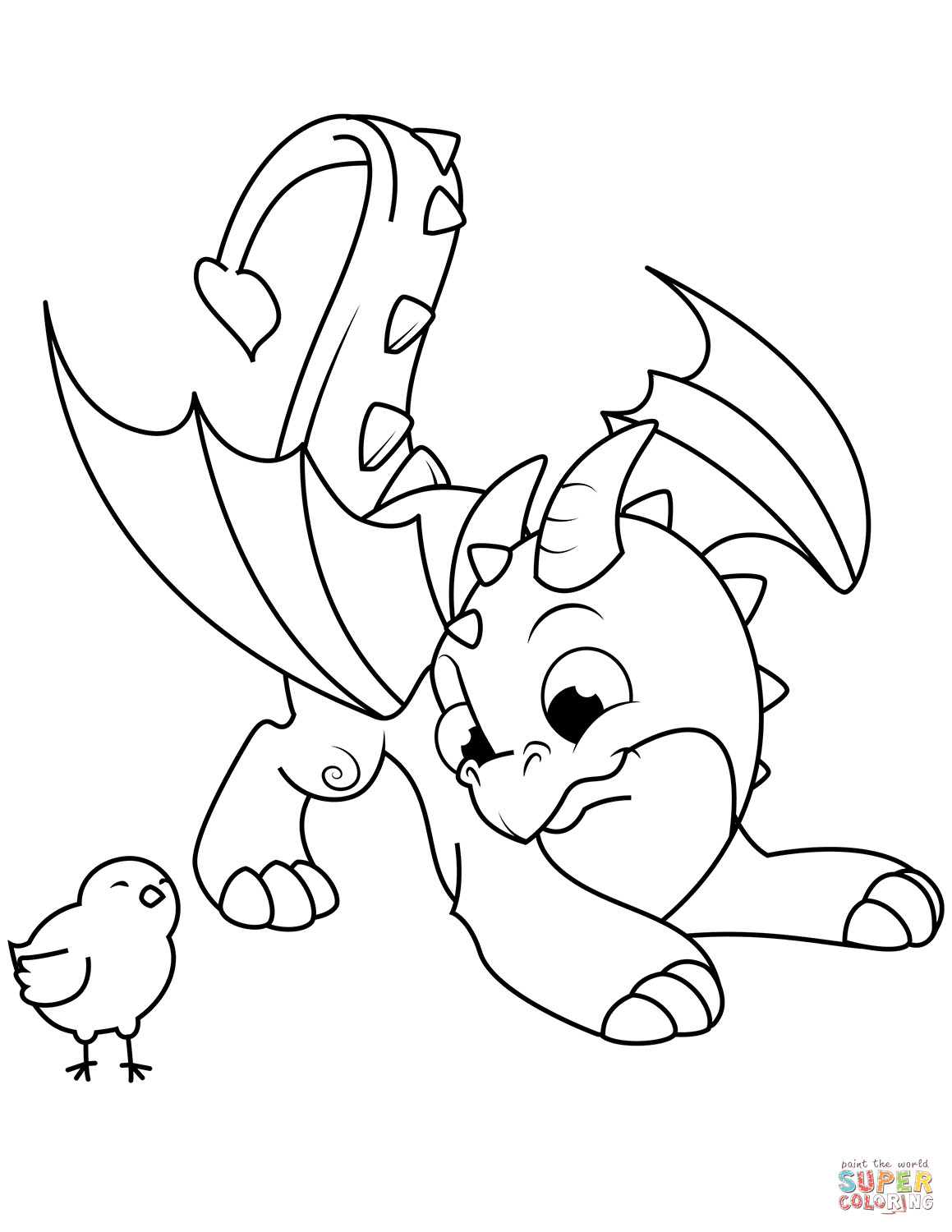 1159x1500 Cute Baby Dragon Coloring Page Free Printable Pages Showy Acpra