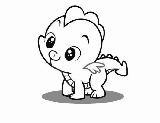 530x409 Cute Dragon Coloring Pages