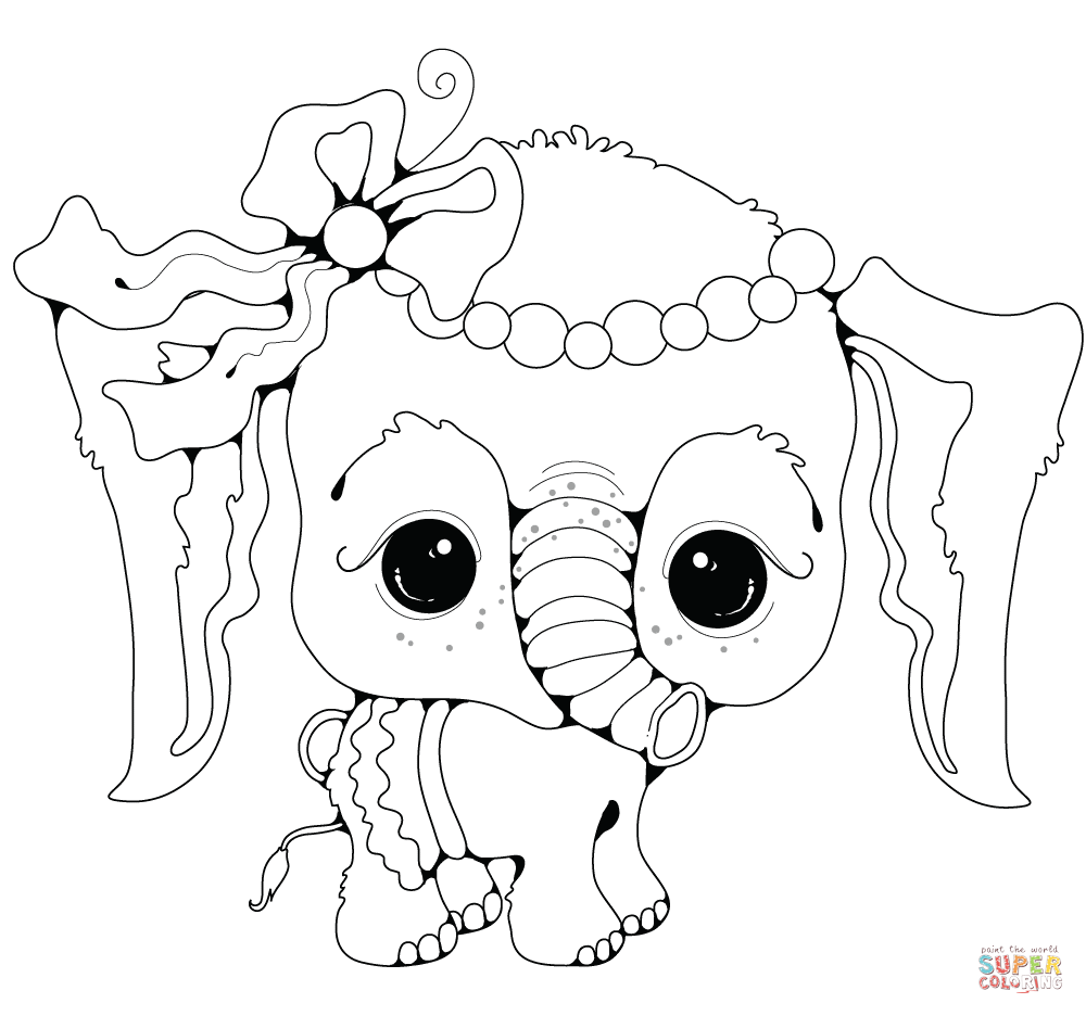 Baby Elephant Girl Coloring Page Free Printable Pages 1000x936 Baby Elephant Girl Coloring Page Free Printable Pages