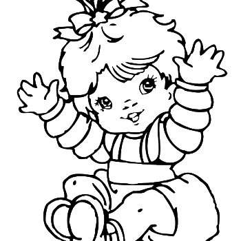Cute Baby Girl Coloring Pages Color Page 350x350 Cute Baby Girl Coloring Pages Color Page