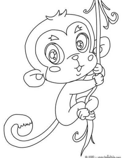 Monkey Coloring Pages Cute Baby Monkey Coloring Pages Pictures 1 397x513 Monkey Coloring Pages Cute Baby Monkey Coloring Pages Pictures 1