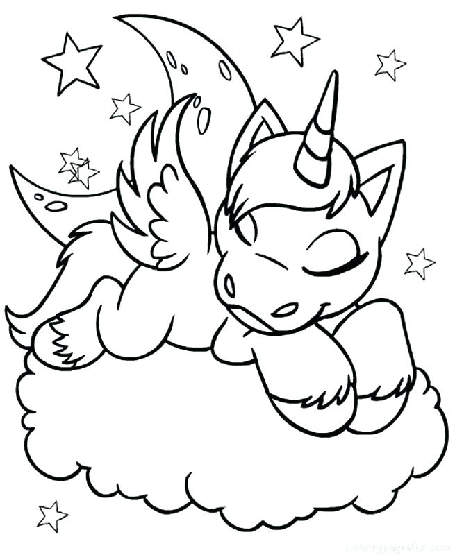 655x800 Cute Baby Unicorn Coloring Pages
