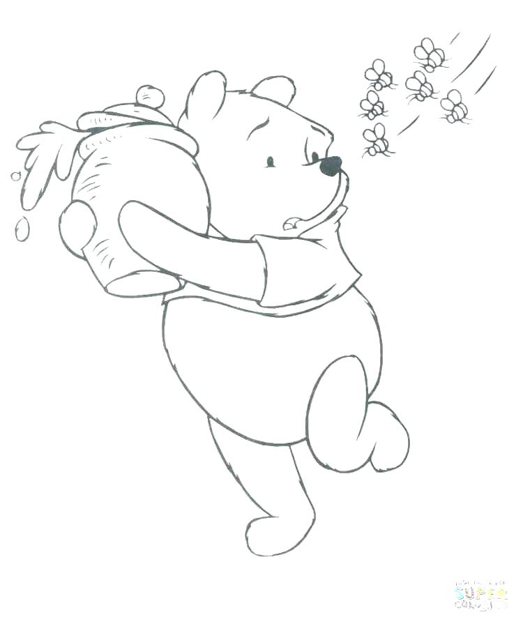750x898 Pooh Bear Coloring Pages Baby Pooh Bear Coloring Pages Baby Bear