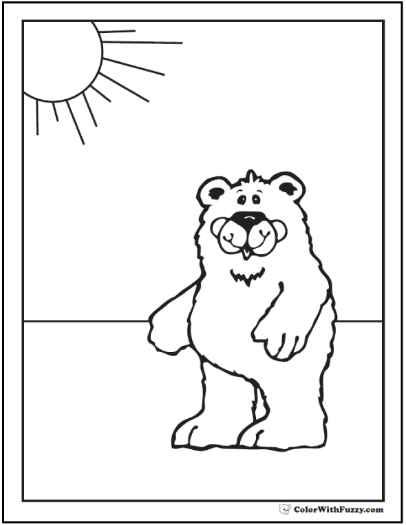 590x762 Bear Coloring Pages Grizzlies, Koalas, Pandas, Polar, And Teddy