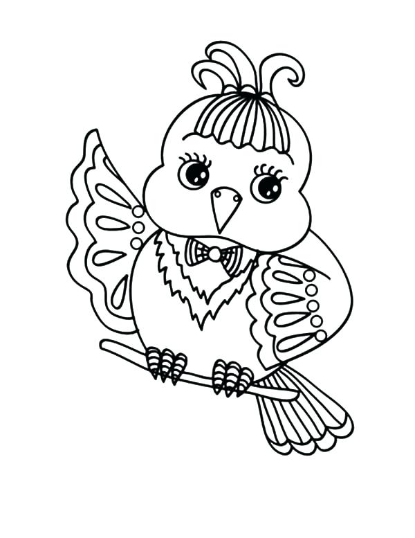 600x777 Cute Bird Coloring Pages