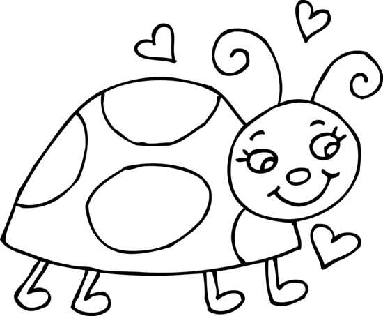 Cute Ladybug Coloring Pages 550x453 Cute Ladybug Coloring Pages