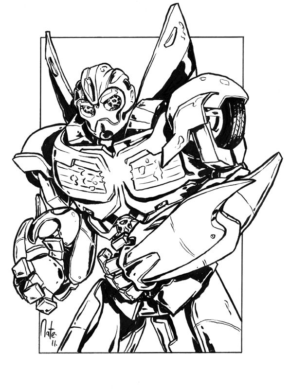 596x800 Bumblebee Transformer Coloring Pages Printable