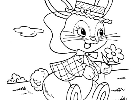440x330 43 Bunny Coloring Pages Printable, Free Printable Rabbit Coloring