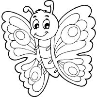 Cute Butterfly Coloring Pages