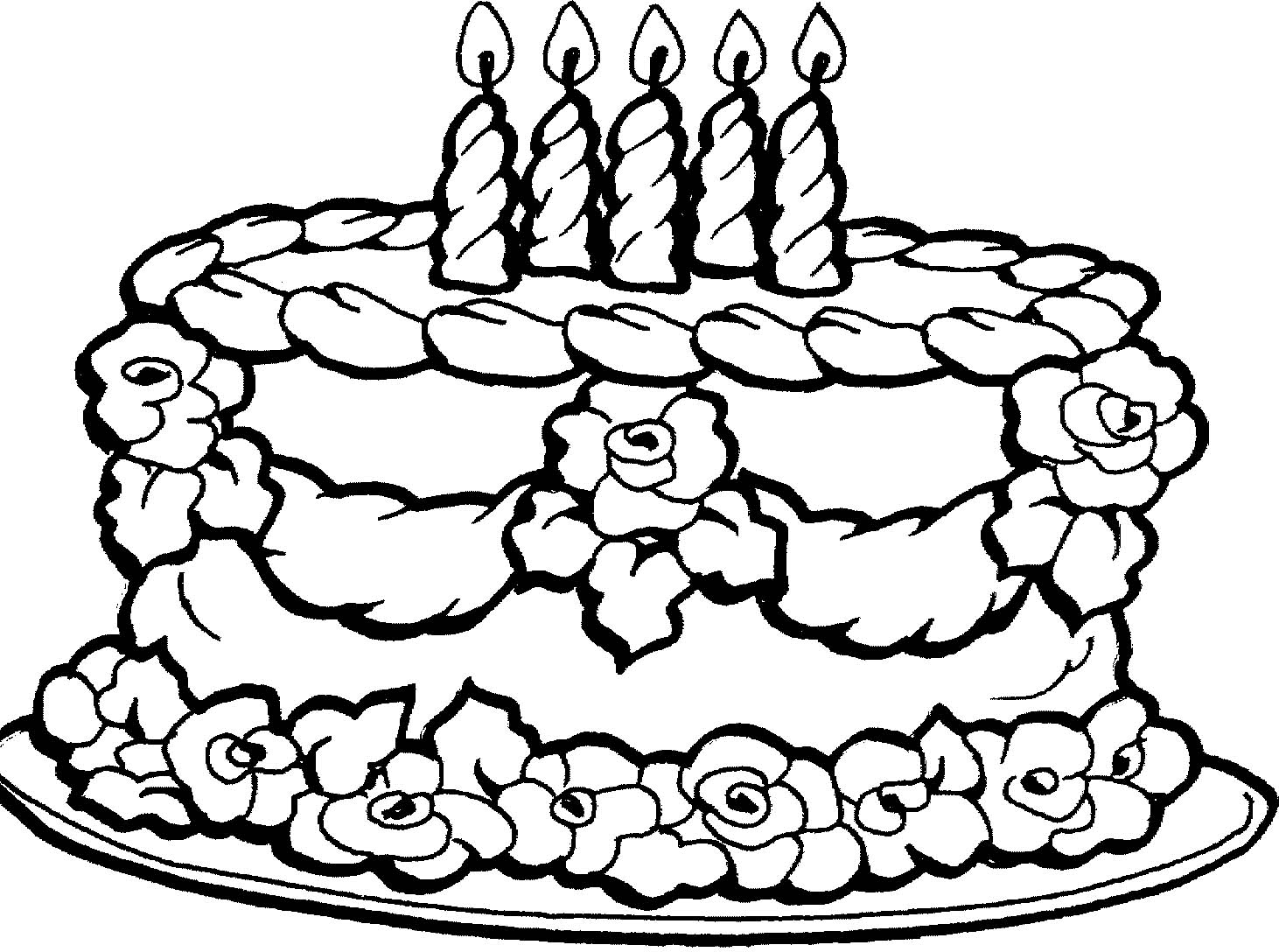 Coloring Pages Of Cakes Beautiful Birthday Cake Page 80 In Free 1462x1088 Coloring Pages Of Cakes Beautiful Birthday Cake Page 80 In Free