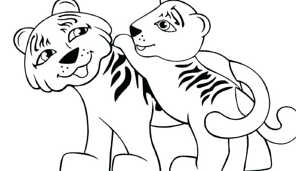 600x348 Tiger Cartoon Coloring Pages Professional