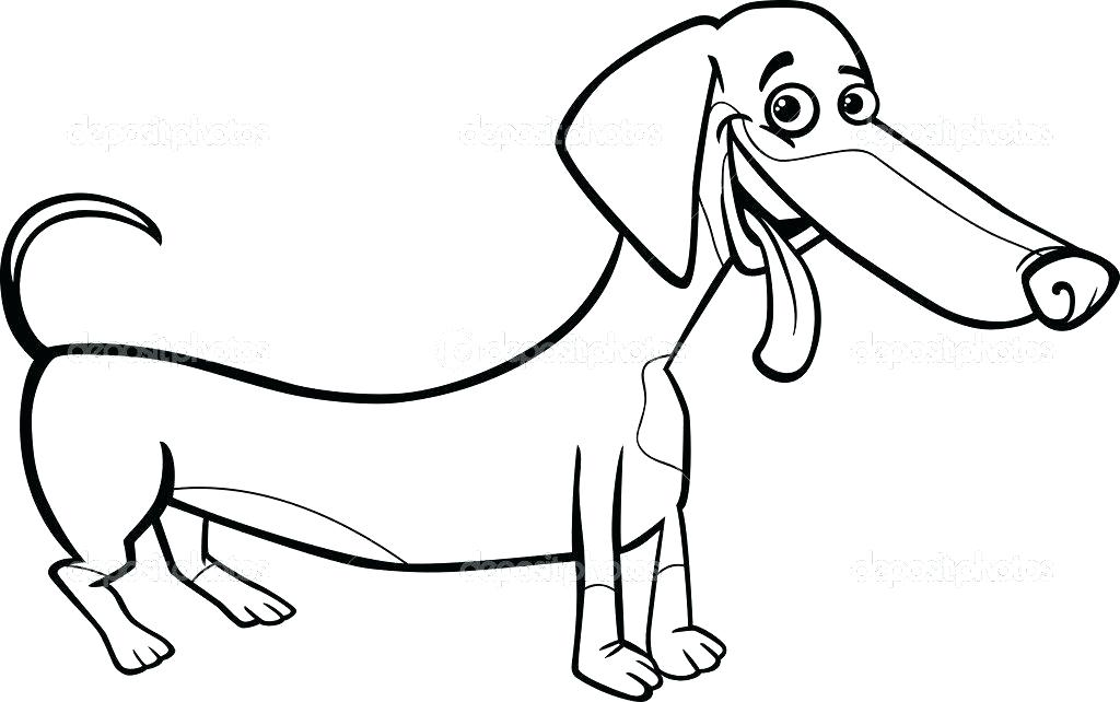1024x642 Cartoon Dog Coloring Pages Cartoon Dog Coloring Pages Dachshund