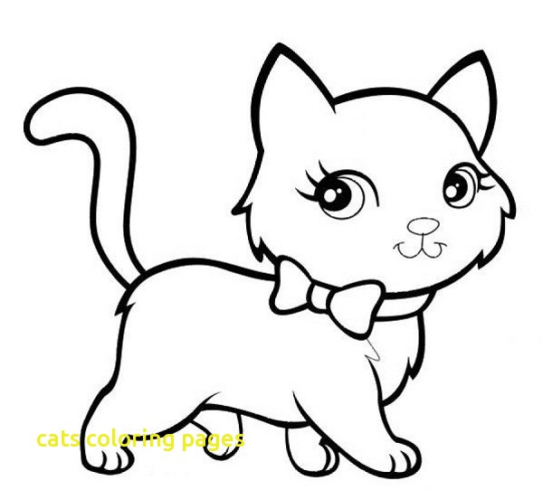600x542 Cats Coloring Pages With 18 Cute Cats Coloring Pages Cute Kitten