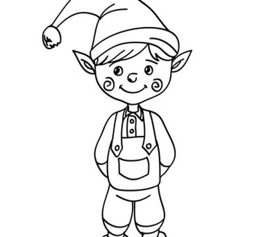 852x800 Elves Coloring Pages Alluring Elf On The Shelf Page Singular Girl
