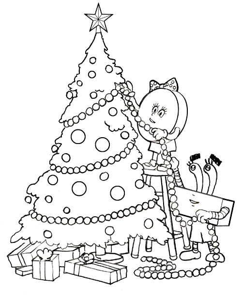 Cute Christmas Coloring Pages Team Colors 500x627 Cute Christmas Coloring Pages Team Colors