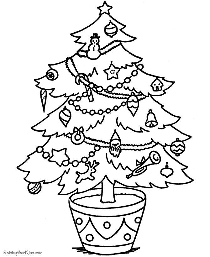 Christmas Tree Coloring Pages For Kids 670x820 Christmas Tree Coloring Pages For Kids