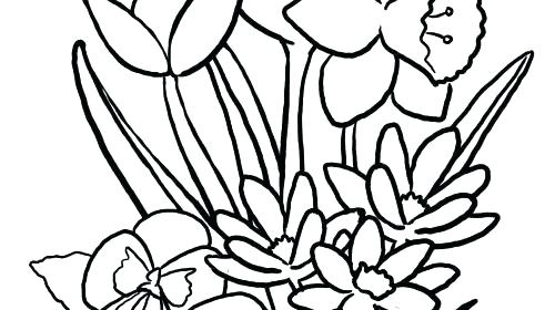 500x280 Cute Flower Coloring Pages Flower Coloring Pages Free Printable