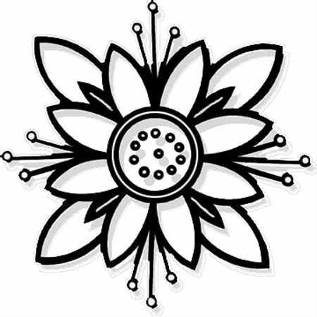 450x449 78 Best Flower Coloring Pages For Kids And Crafts Images