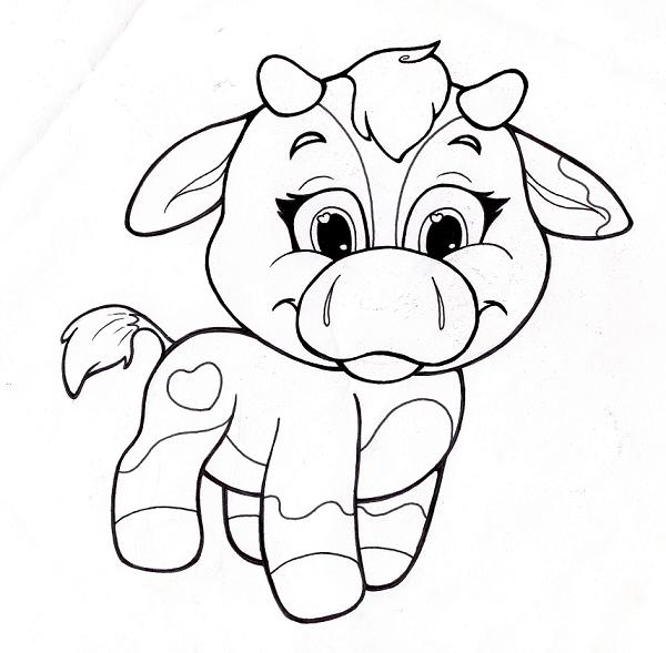 Image Detail For Coloring Page With Cute Cow Cow Line Art 600x589 Image Detail For Coloring Page With Cute Cow Cow Line Art